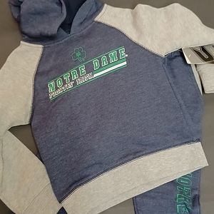 NWT Notre Dame 2 piece sweatshirt & pants